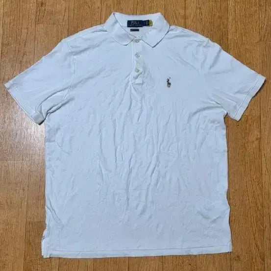 [BUNJANG] Polo Ralph Lauren White Classic Fit Short Sleeve Polo Shirt / (새상품급) 폴로 랄프로렌 아주 얇은 화이트 클래식핏 반팔 카라티, 110