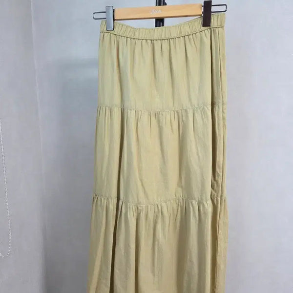 [BUNJANG] TOPTEN Beige Pleated Long Skirt / 탑텐 베이지 스커트 새상품