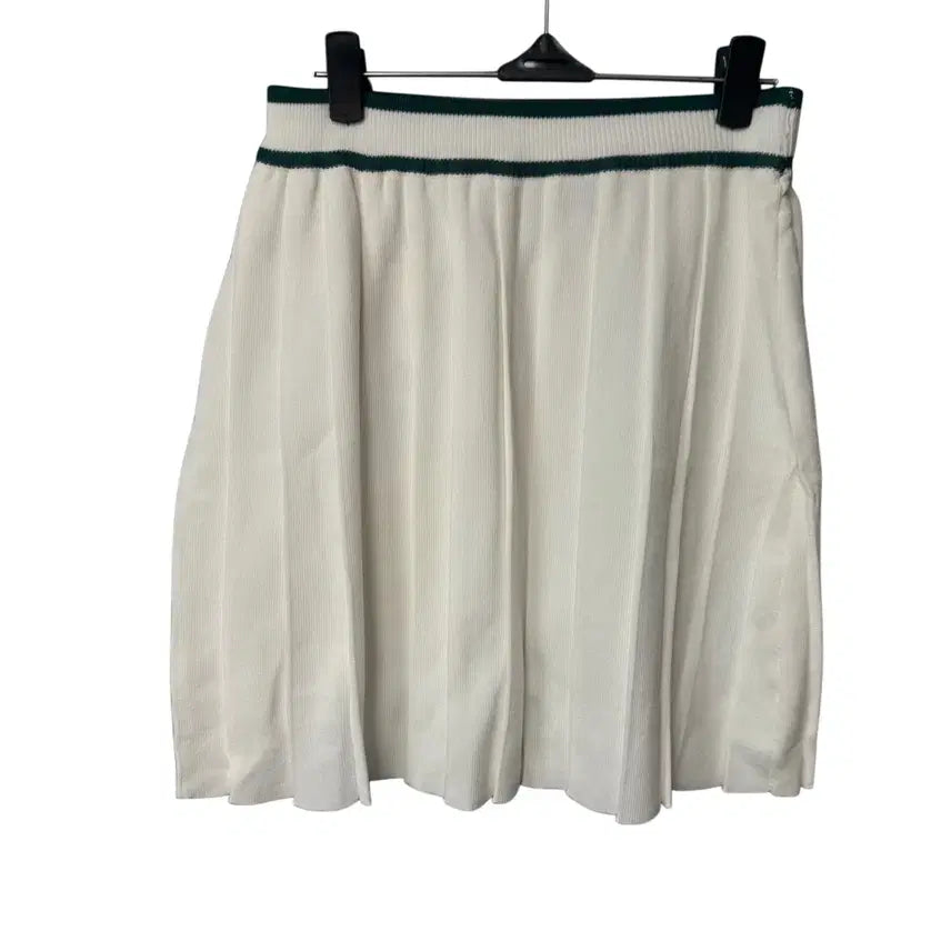 [BUNJANG] S CIDER White Banding Pleated Skirt / S CIDER 사이더 화이트 밴딩 플리츠 스커트