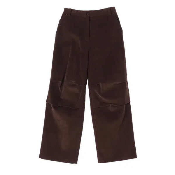 [BUNJANG] AvieMhova 23FW Corduroy Wide Fit Pants Brown / 아비에무아 23FW 턱 디테일 코듀로이 와이드핏 팬츠 브라운