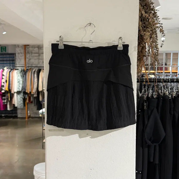 [BUNJANG] Alo Yoga Black Grand Slam Tennis Skirt XL / 알로 요가 블랙 그랜드 슬램 테니스 스커트