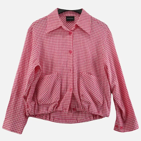 [BUNJANG] Groove Rhythm Pink Women's Shirt / 그루브리듬 핑크 여자 셔츠 S O0306