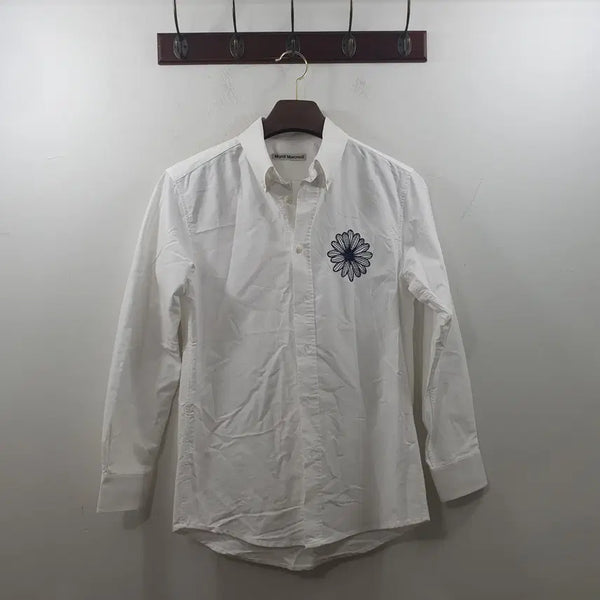 [BUNJANG] Mardi Mercredi Women's White Embroidered Logo Shirt / F 마르디 메크르디 여성 화이트 자수 로고 셔츠