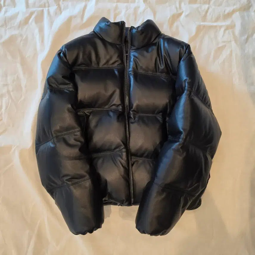 [BUNJANG] Musinsa Standard Premium Lambskin Puffer Leather Padding L / 무신사 스탠다드 프리미엄 램스킨 푸퍼 레더 패딩 L