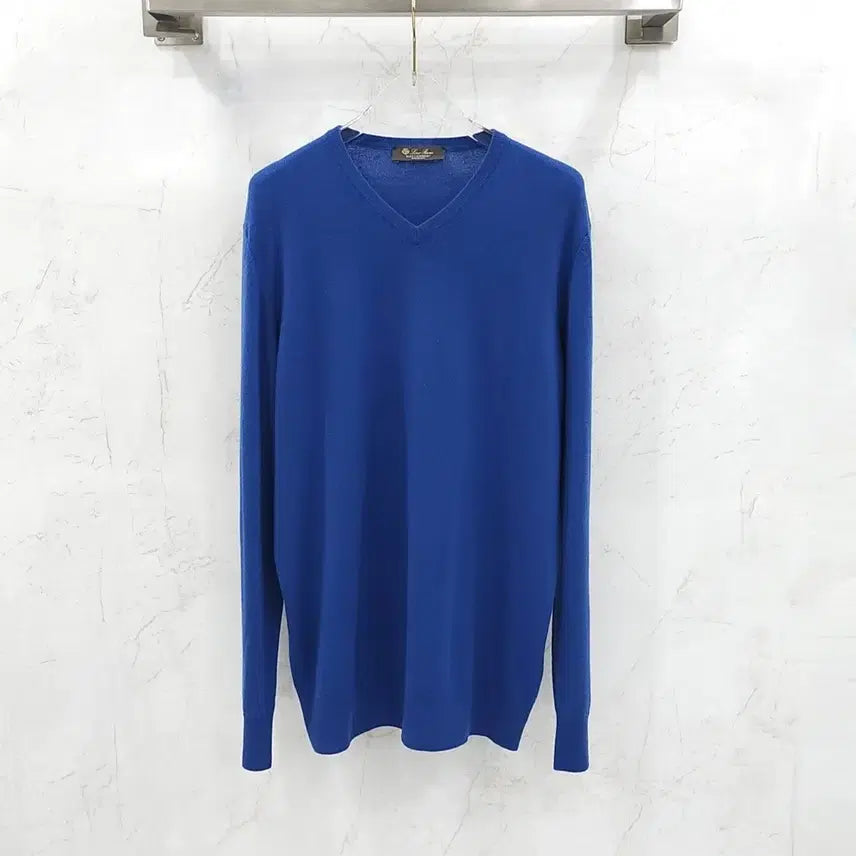[BUNJANG] Loro Piana Cashmere Blue V-Neck Knit Size 52 / 52 / 로로피아나 캐시미어 블루 브이넥 니트