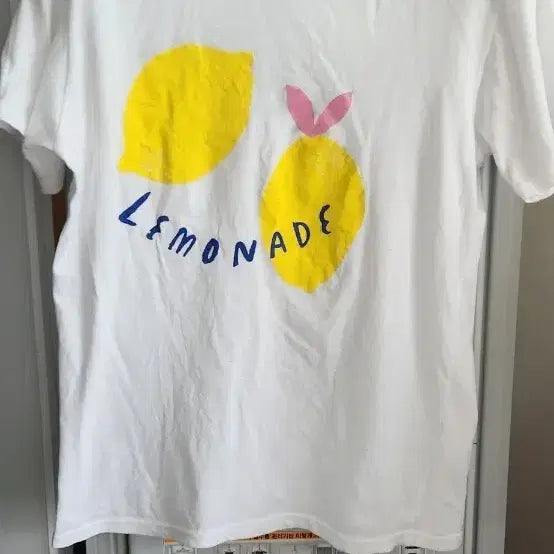 [BUNJANG] Lemonade Pattern Cotton T-Shirt / 레모네이드 여성 면티