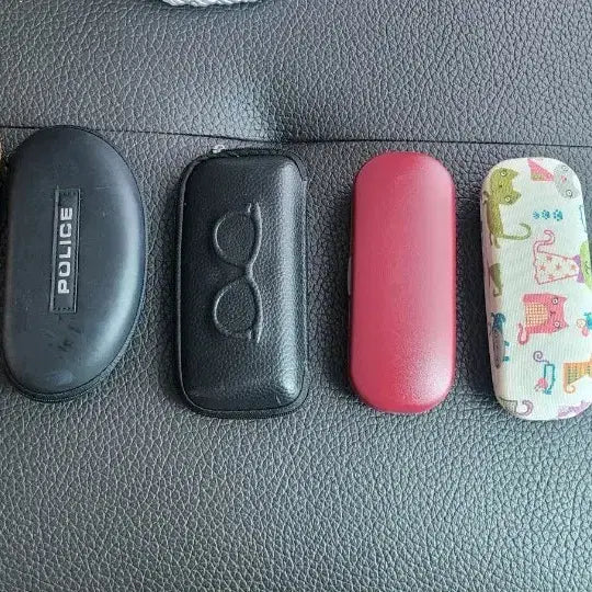 [BUNJANG] Eyeglasses Case Set (5 Types) - Police Leather / 안경 케이스 5종 폴리스 가죽