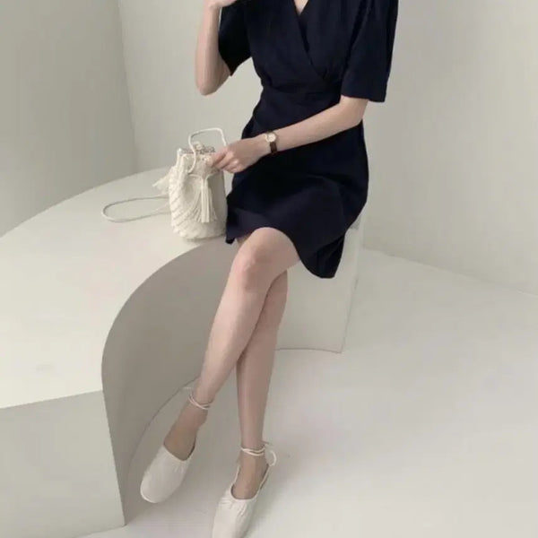 [BUNJANG] Navy One-Piece Dress / 네이비 원피스