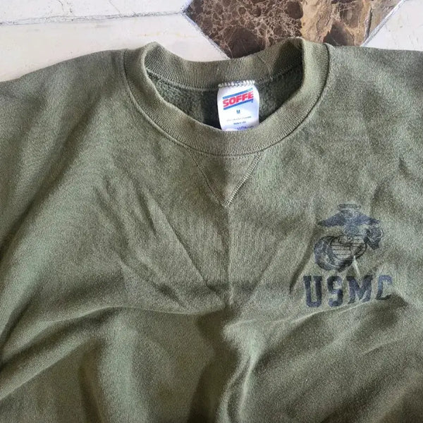 [BUNJANG] USMC SOFFE Sweatshirt Khaki Medium / USMC 스웻셔츠 카키 M