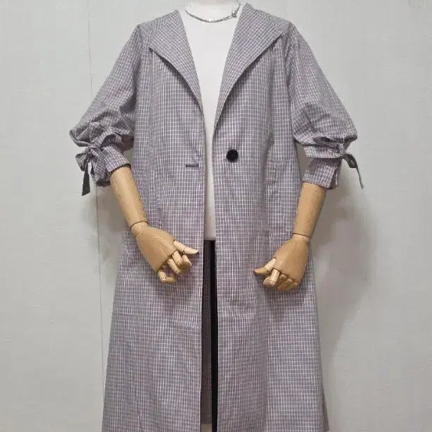 [BUNJANG] Visite Check Trench Coat / 비지트 체크 트렌치코트
