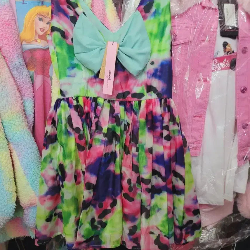 [BUNJANG] Snell Authentic One Piece Aqua Marine Ribbon Dress / 스넬 정품 원피스 아쿠아 마린 리본 M