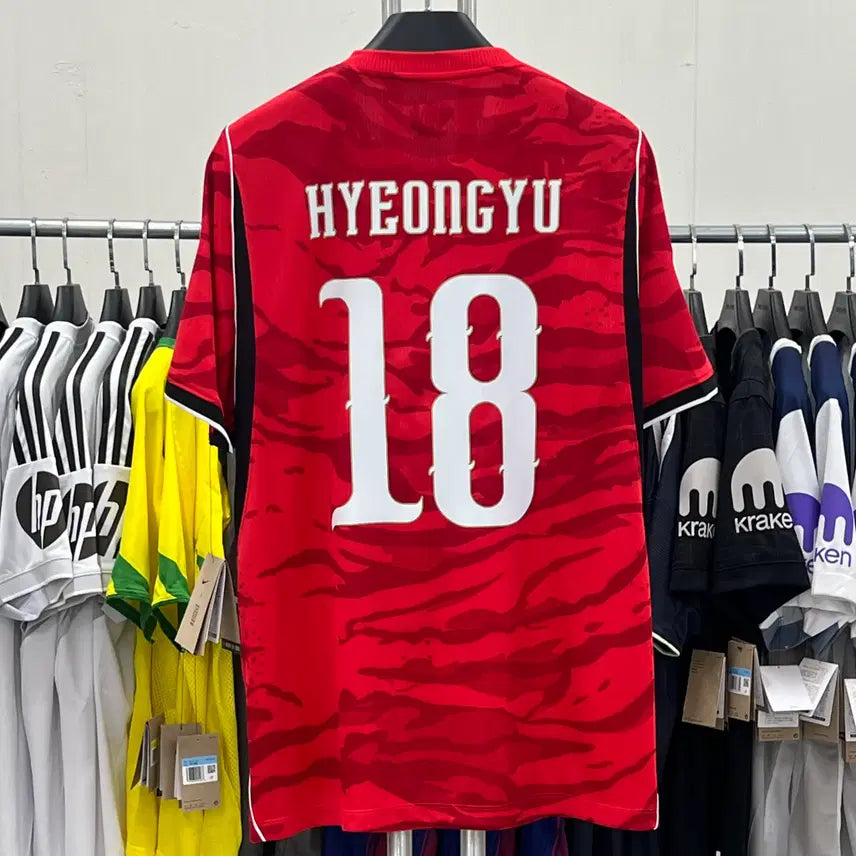 [BUNJANG] South Korea National Football Team Home Jersey 2024 Oh Hyeon-gyu #18 / 26/28 대한민국 홈 No 18 오현규 유니폼