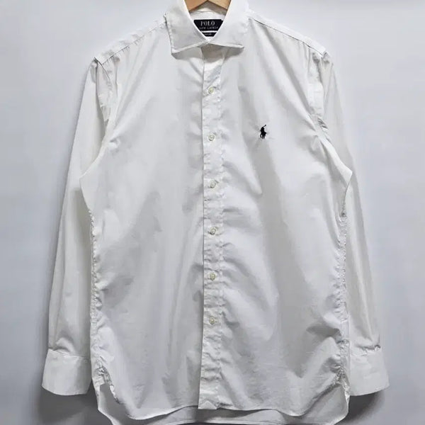 [BUNJANG] Polo Ralph Lauren Easy Care White Dress Pony Embroidery Shirt M / (L) 폴로 랄프로렌 이지케어 화이트 드레스 포니 자수 셔츠 95-100