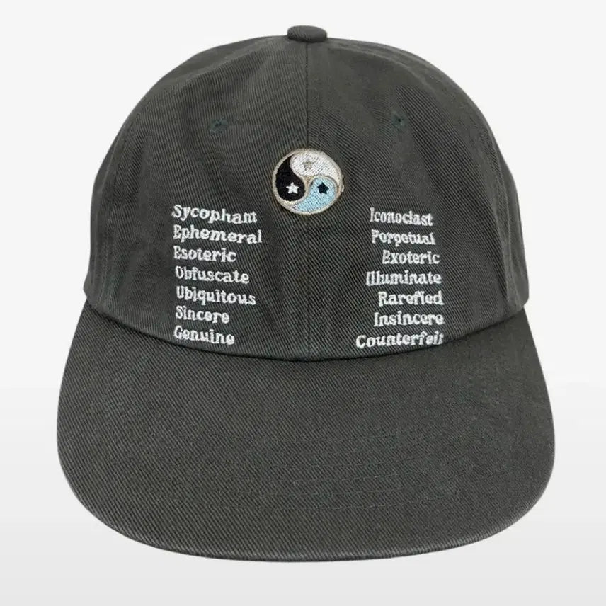 [BUNJANG] PASSEL Yin Yang Washed Cap Charcoal / [패슬] Yin Yang Washed Cap Charcoal