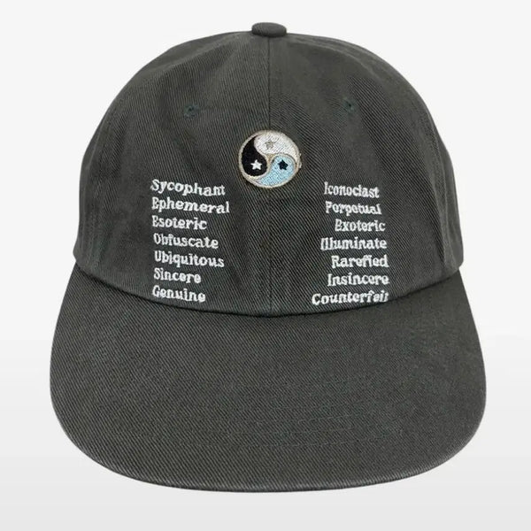 [BUNJANG] PASSEL Yin Yang Washed Cap Charcoal / [패슬] Yin Yang Washed Cap Charcoal