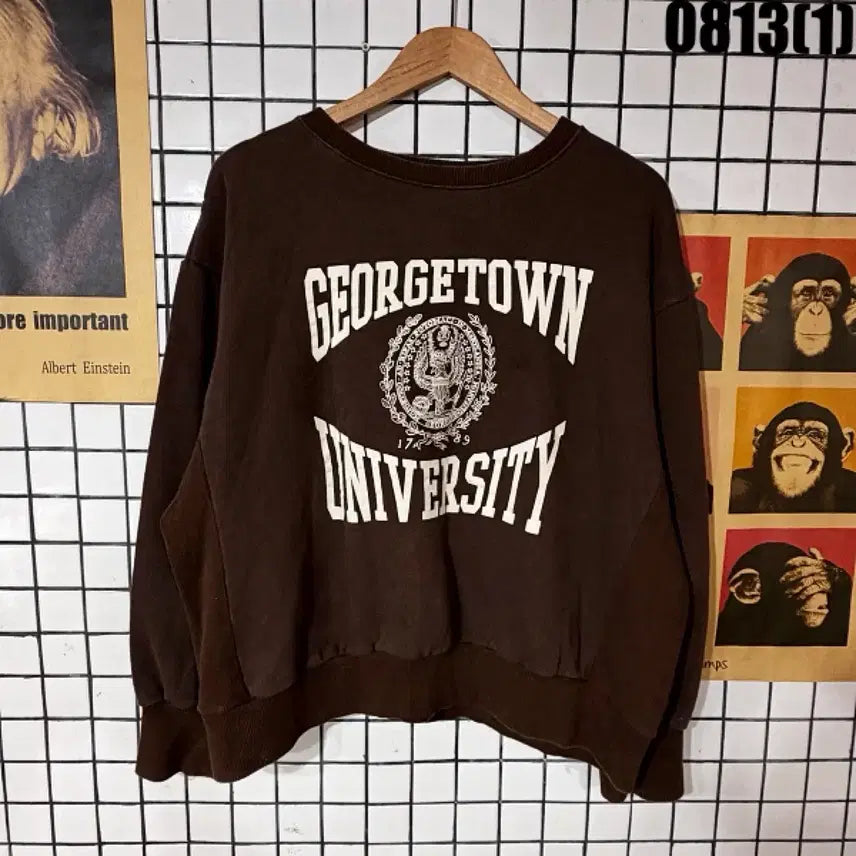 [BUNJANG] Brown Sweatshirt / 맨투맨 브라운 0813