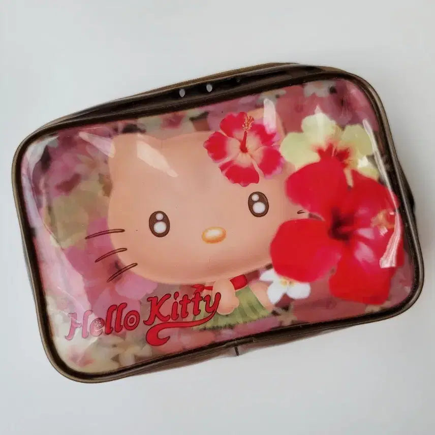 [BUNJANG] 2003 Classic Tanning Kitty Aloha Square Pouch / 고전 태닝키티 알로하 2003 사각 파우치