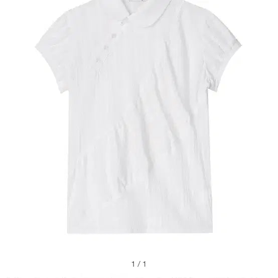 [BUNJANG] Buttony Shirring Collar Short Sleeve Shirt - Ivory / buttony SHIRRING COLLAR SHORT SLEEVE SHIRT