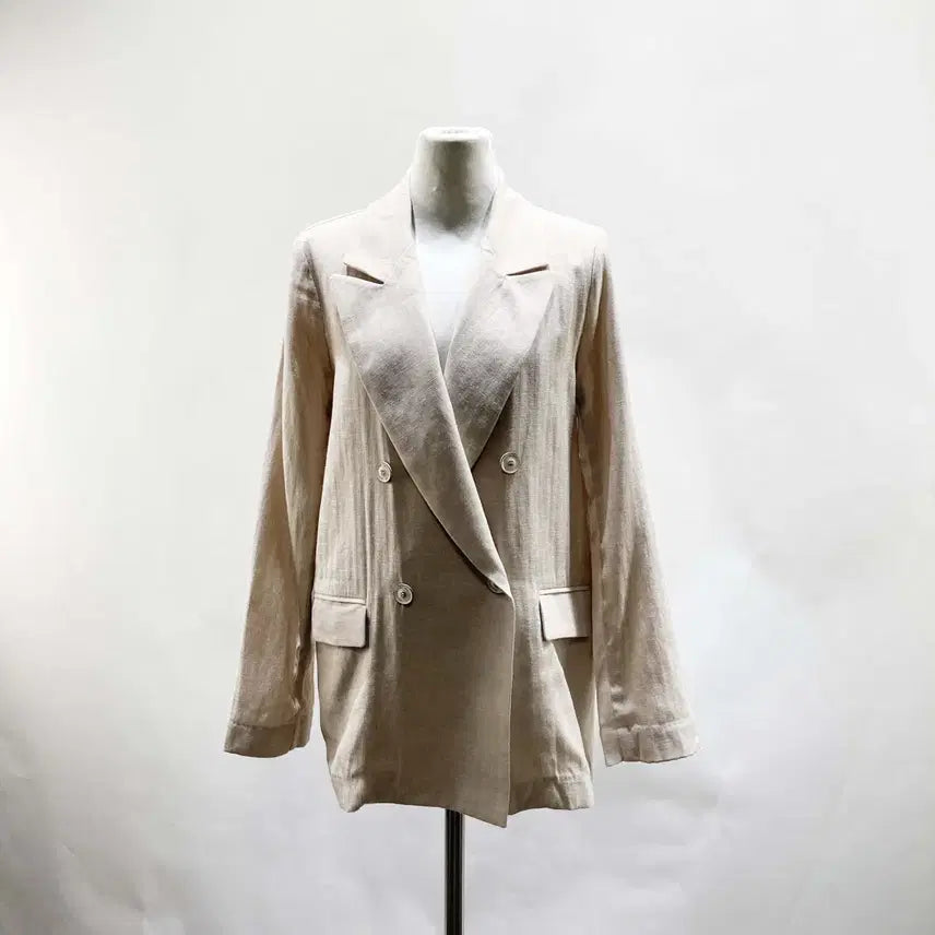 [BUNJANG] Maison Blanche Women's Linen Jacket Beige Size 85-90 / 메종블랑쉬 여성 린넨자켓 85-90 진스센스