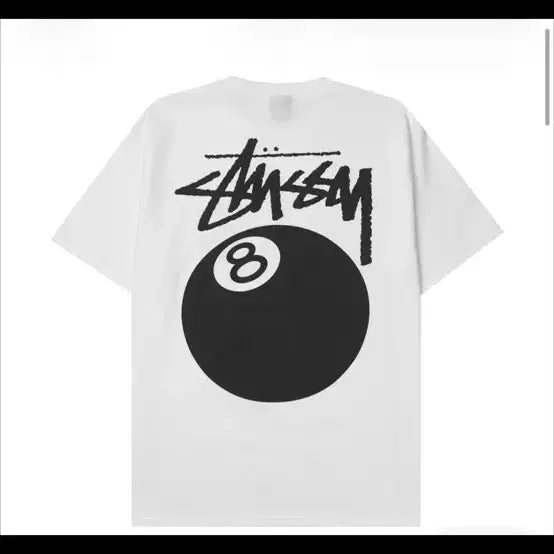 [BUNJANG] Stussy 8 Ball T-Shirt White (L) New / 스투시 8볼 반팔 새상품