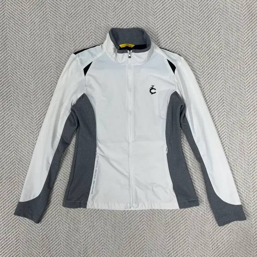 [BUNJANG] Louis Castel Women's Zip-Up White/Gray Size 90 / 루이까스텔 여성 집업 화이트/그레이 90