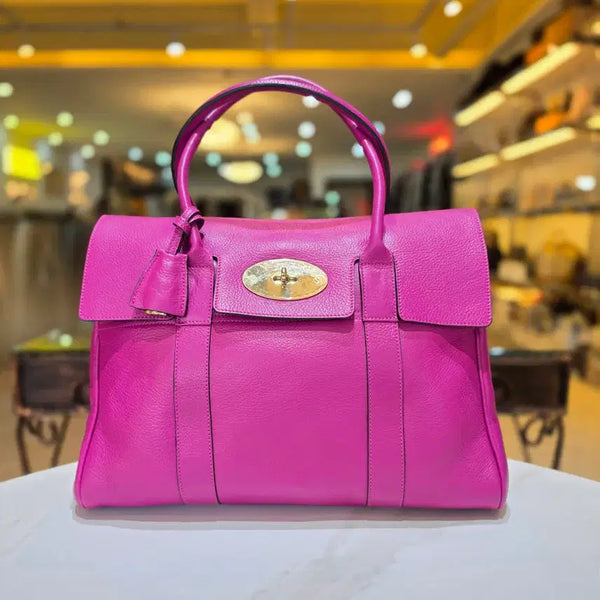 [BUNJANG] Mulberry Bayswater Classic Magenta Tote Bag HH2078 / 멀버리 베이스워터 클래식 마젠타 토트백 HH2078