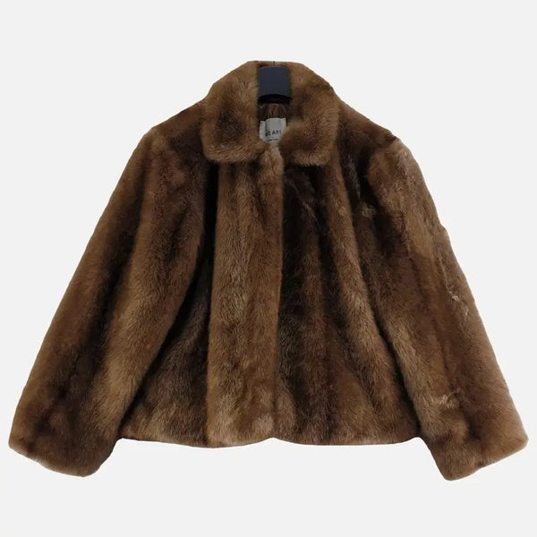 [BUNJANG] WEAR BROWN Women's Fur Coat / 위아 브라운 여자 퍼 털코트 FREE O0319