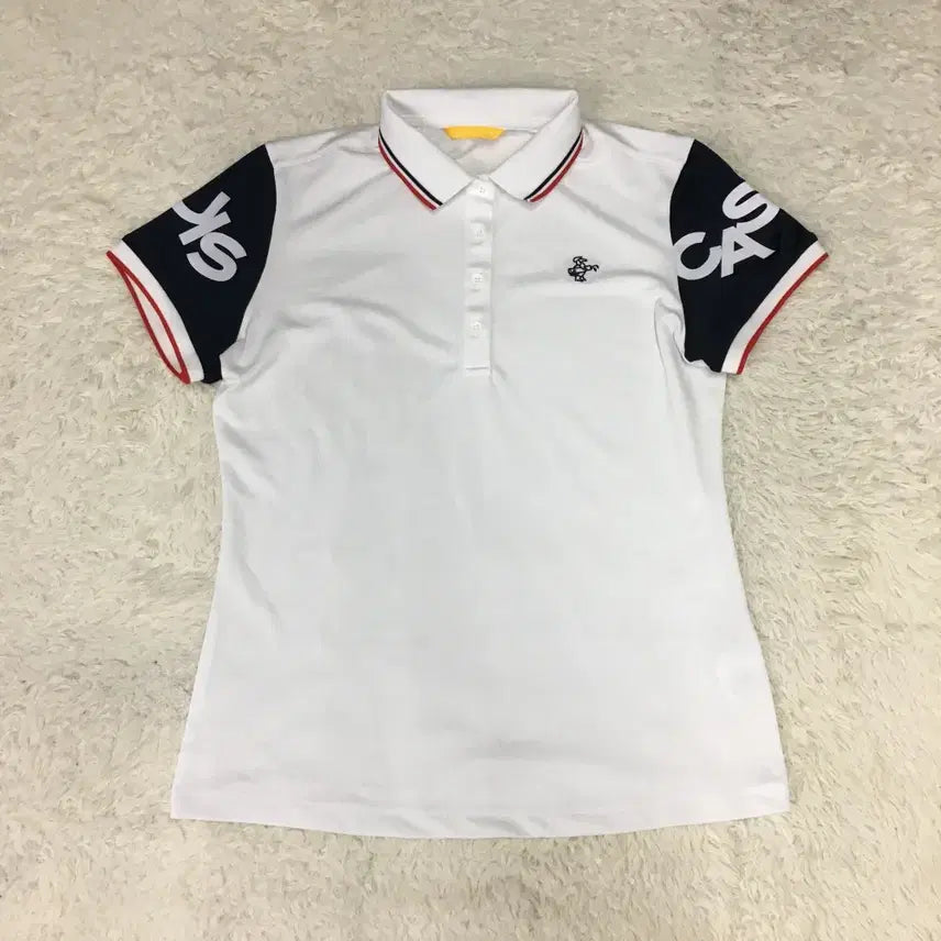 [BUNJANG] Louis Castel Women's Collar Neck Short Sleeve T-Shirt Size 95 / 루이까스텔 여성 카라넥 반팔 만원샵 HH12