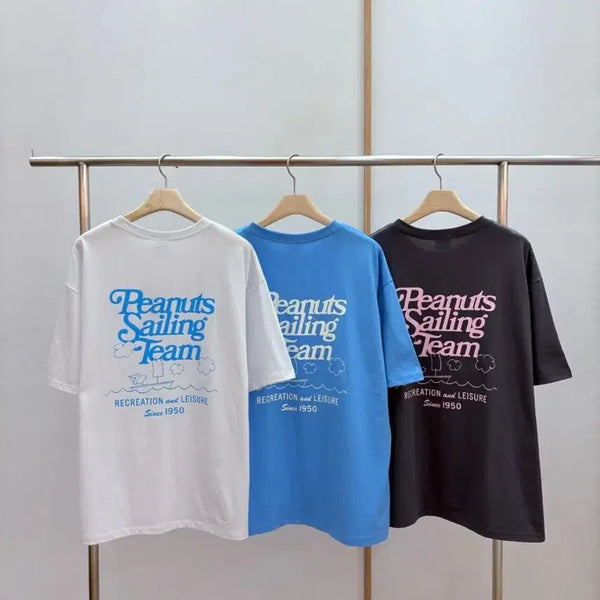 [BUNJANG] Snoopy Official Short Sleeve T-Shirt - Blue / 새상품 - 스누피반팔