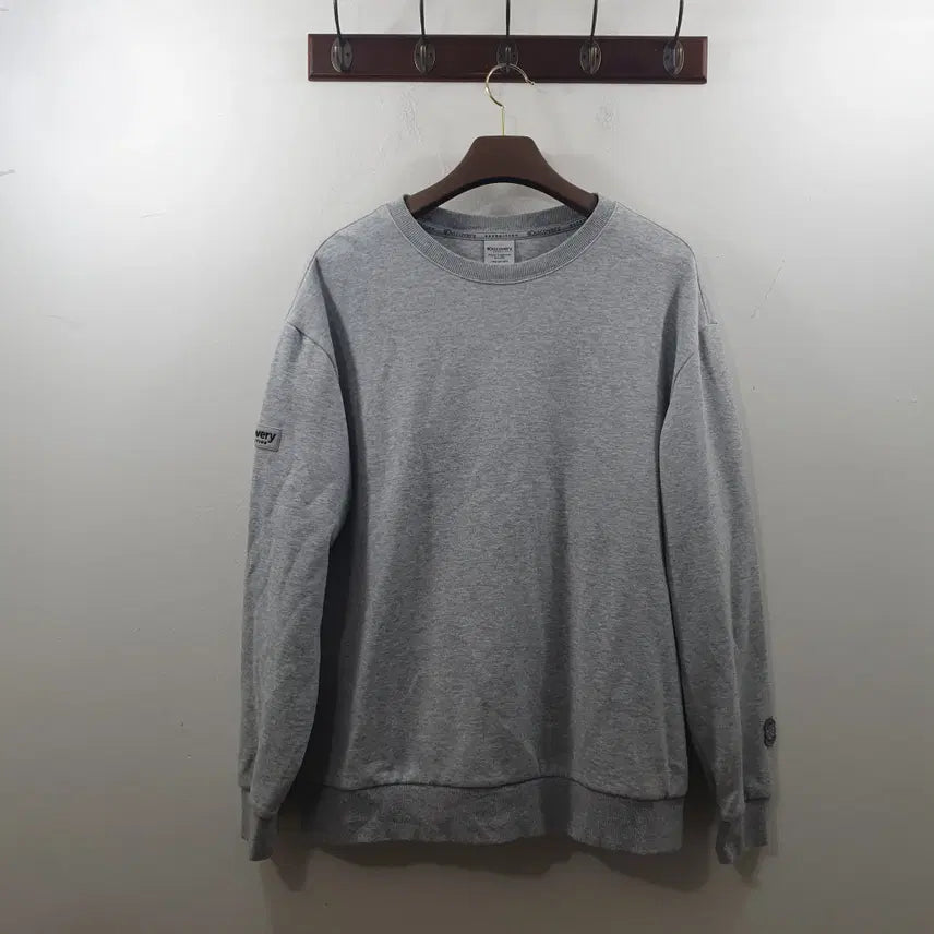 [BUNJANG] Discovery Men's Gray Simple Daily Sweatshirt / 110 디스커버리 남성 그레이 심플 데일리 맨투맨