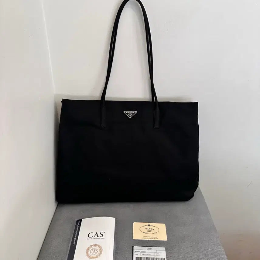 [BUNJANG] Prada Pocono Nylon Tote Shoulder Bag Black / 프라다 나일론 포코노 토트백 숄더백