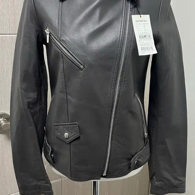 [BUNJANG] Cultchurcol Gray Lambskin Rider Jacket / 컬쳐콜 그레이 양가죽 라이더 자켓