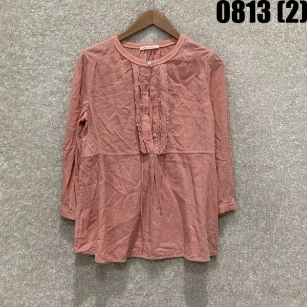 [BUNJANG] Jill Stuart Marnie Pink Frill Shirt - Medium / Jill 마르니 핑크색 셔츠 m