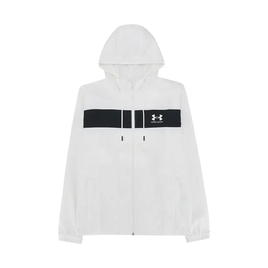 [BUNJANG] Under Armour Hooded Windbreaker White / 언더아머 후드 바람막이 화이트