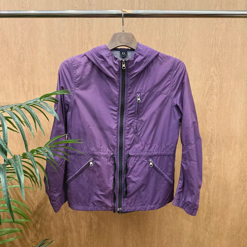 [BUNJANG] Journal Standard Windbreaker Mesh Lining Waist String Multi Zipper Purple / 저널 스탠다드 윈드브레이커 메쉬 라이닝 웨이스트 스트링 멀티 지퍼 퍼플