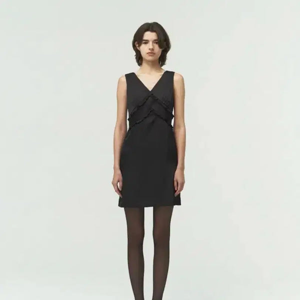 [BUNJANG] Lea Serena Frill Dress Black / Lea 르에 SERENA FRILL DRESS / BLACK