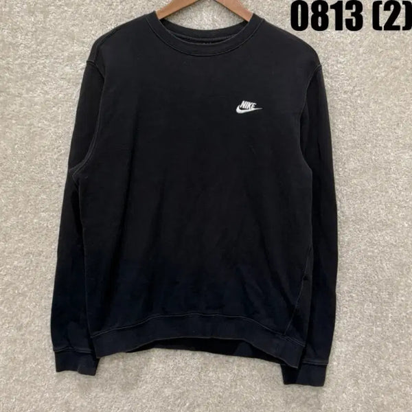 [BUNJANG] Nike Swoosh Sweatshirt Black L / 나이키 스우시 맨투맨 블랙 L