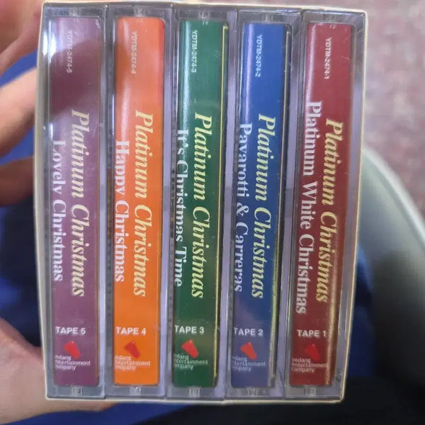 [BUNJANG] Platinum Christmas Cassette Tape Set (5 Tapes) / 플래티넘 크리스마스 카세트 테이프 5개 세트