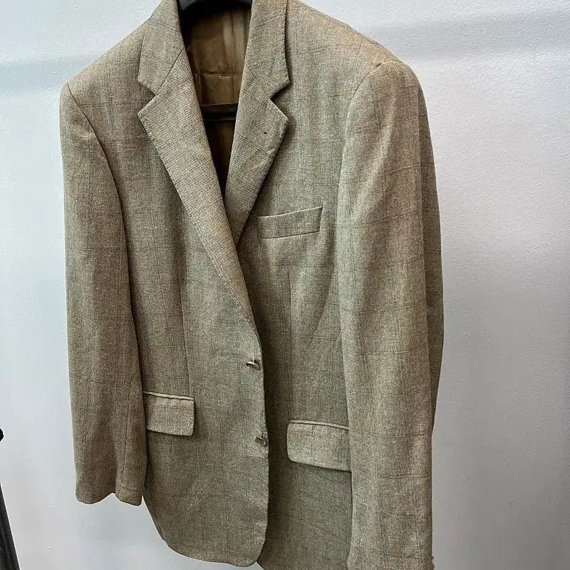[BUNJANG] Burberry London Check Linen Jacket / 110) 버버리 런던 체크 린넨자켓