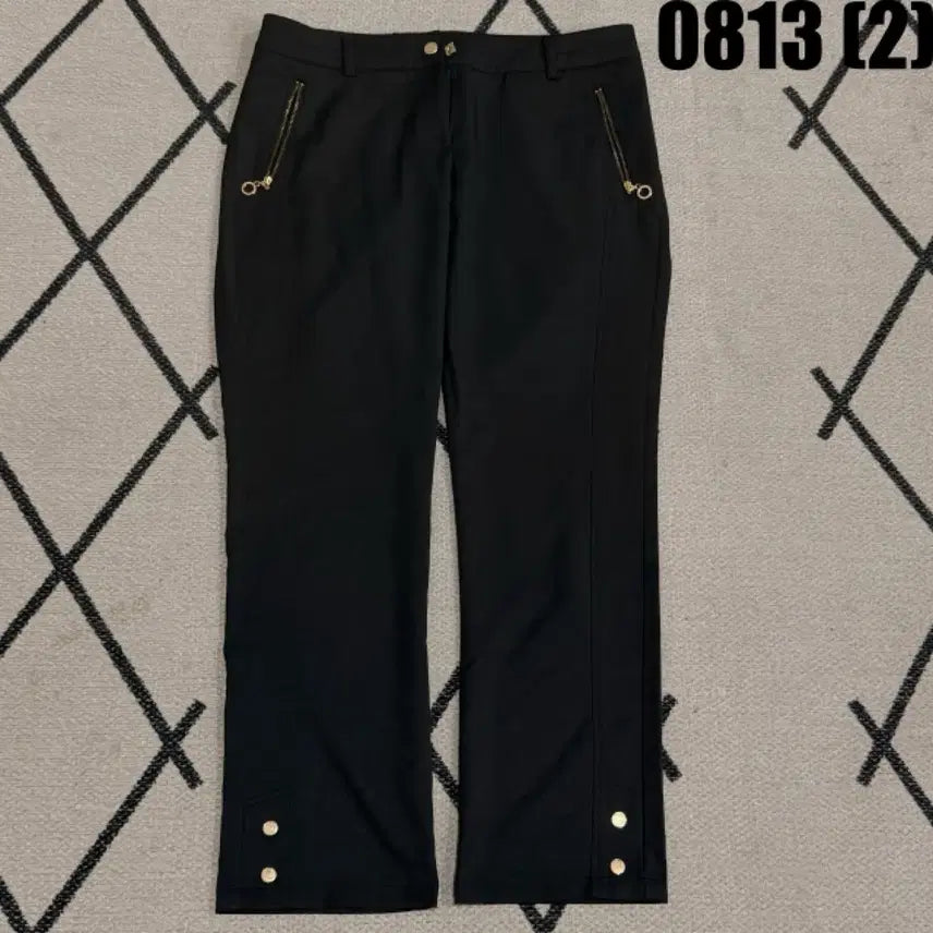 [BUNJANG] Fila Black Zipper Detail Track Pants - Size S / 휠라 블랙 지퍼 포인트 바지 s