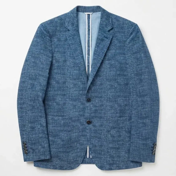 [BUNJANG] Kinloch Anderson Blue Linen Blend Jacket 95 / 킨록앤더슨 블루 린넨 혼방 자켓 95