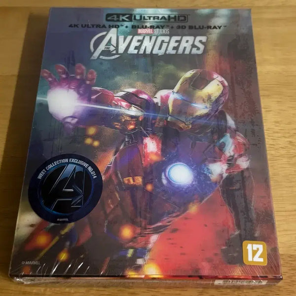 [BUNJANG] Avengers Lenticular Full Slip Type B1 Limited Edition Steelbook (3Disc, 4K UHD+3D+BD, Sealed) / [미개봉] 어벤져스 (3Disc, 4K UHD+3D+BD 렌티큘러 풀슬립 B1 Type 스틸북 한정판)