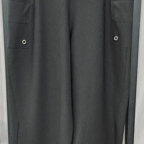 [BUNJANG] Lee Sang Bong Edition Women's Black Semi-Baggy Fit Cargo Pants / [빅사이즈]이상봉에디션 여성 세미 배기핏 밴딩 블랙 카고 팬츠 85(34)