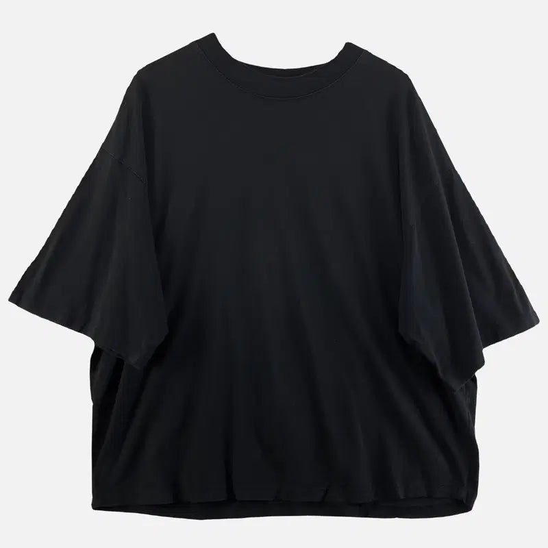 [BUNJANG] Women's Black Short Sleeve T-Shirt XL / 블랙 여자 반팔티 XL O0374