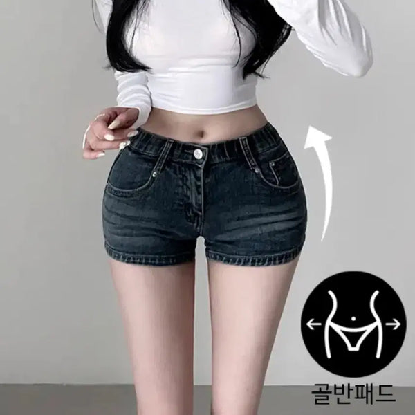[BUNJANG] Avely Short Jeans / 에이블리 숏청바지
