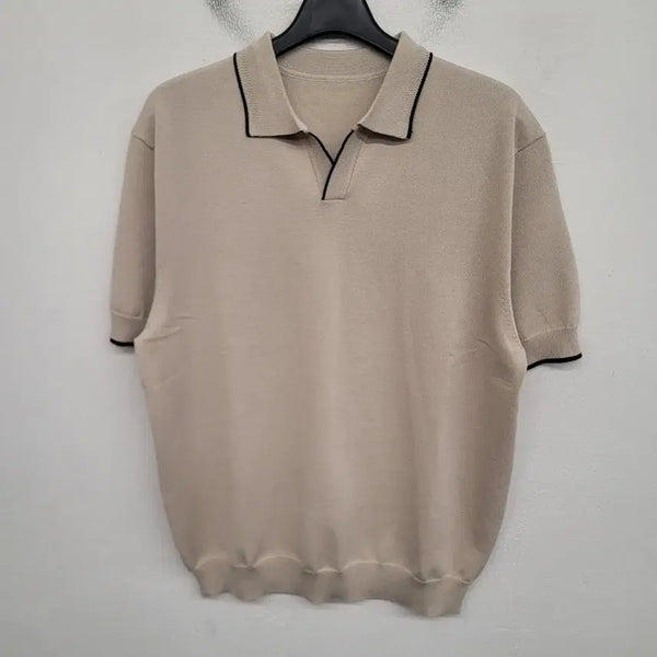 [BUNJANG] Bimono Short-Sleeved Collar Knit XXL / [110/XXL] 바이모노 반팔 카라 니트