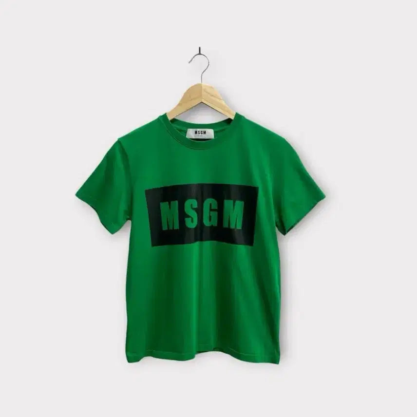 [BUNJANG] MSGM Green Round Neck T-Shirt M / MSGM 그린 라운드 티셔츠 M