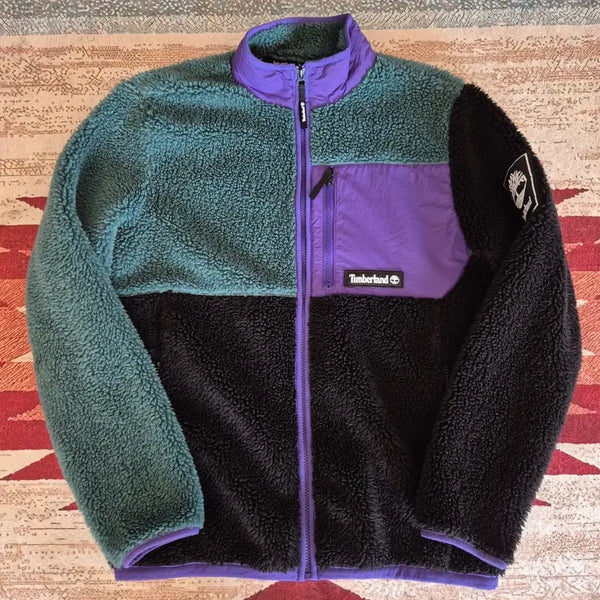 [BUNJANG] Timberland Multicolor Fleece Jacket S (90) / 팀버랜드 멀티컬러 뽀글이 플리스 후리스 자켓 S(90)
