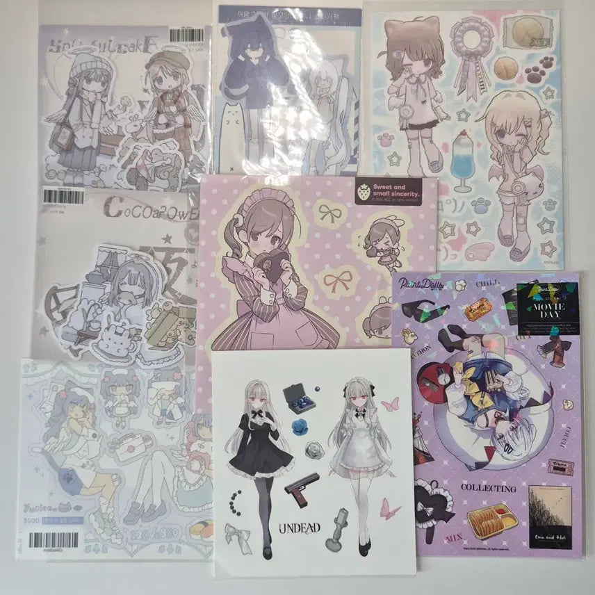 [BUNJANG] Yurika Cutie Zipper Shop Gumi-ri Nagisa no Cherry Bishoujo Original Deco Sticker Set / 유리카 큐티지퍼샵 구미리 나기사노체리 미소녀 오리지널 다꾸 스티커
