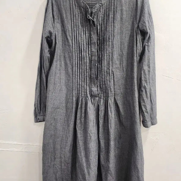 [BUNJANG] GAP Shirred Midi Dress Medium Charcoal Grey / GAP 원피스 M